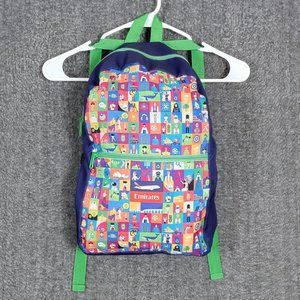 Emirates Airlines Backpack Purple Multi-Color Convertible Packable Travel Pouch